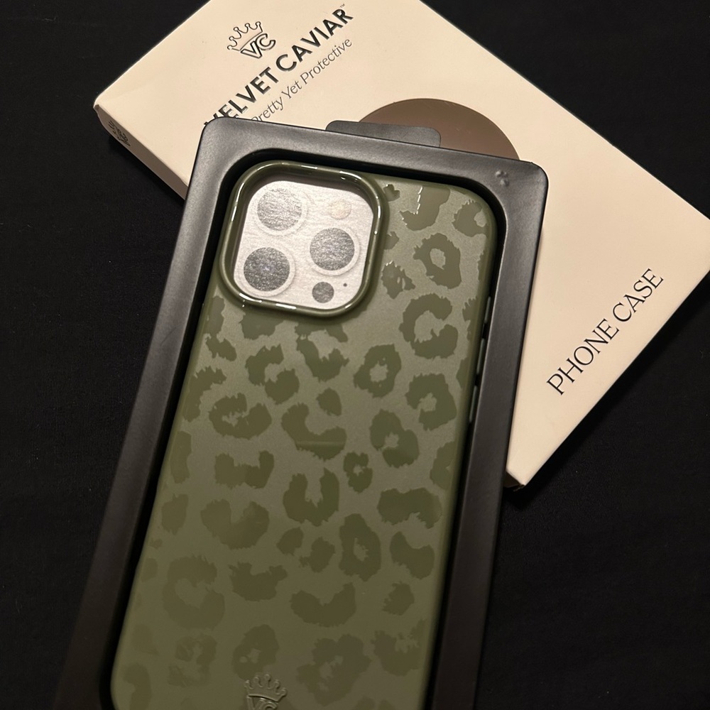 Velvet Caviar Olive Leopard Phone Case